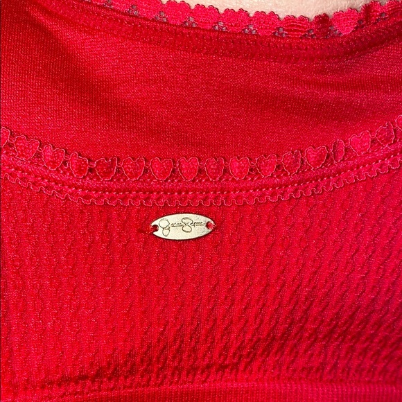 Small Jessica Simpson Sports Bra Stretchy Cropped Tank Top Remove Pads Metal Tag - Picture 8 of 14